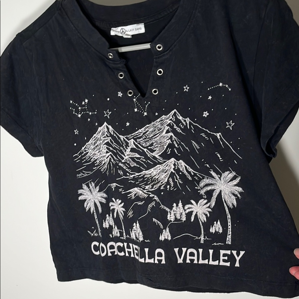 Coachella valley Black Graphic Tee
